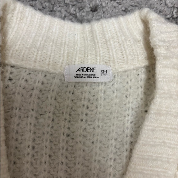 Cozy Cream Button-Up Women's Sweater - Picture 2 of 2
